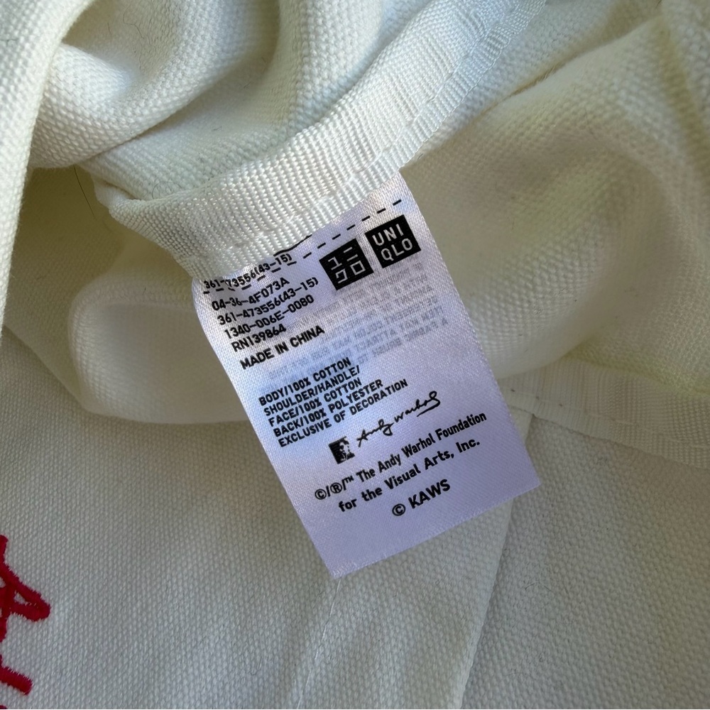 KAWS Uniqlo + Warhol 2-Way Tote Bag - Picture 4 of 5